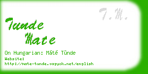 tunde mate business card