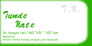 tunde mate business card